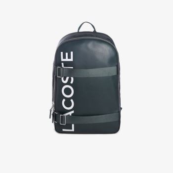 Lacoste L.12.12 Branded And Strap Backpack Pánské - Batoh Tmavě Zelene | CZ-pbWS8C